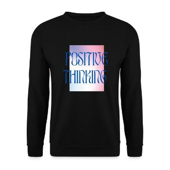 Positive Thinking - Colourful - Unisex Sweatshirt - black - Front - Alina (178cm) & Michal (187cm)