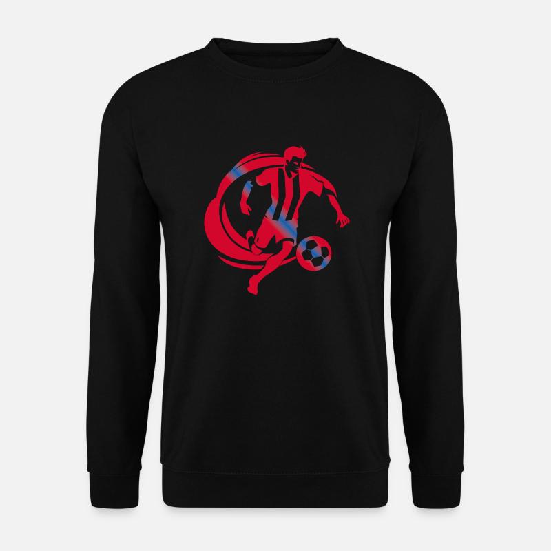 Fußballer rot blau - Unisex Pullover - Schwarz