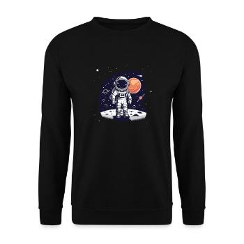 The Astronaut - Unisex Sweatshirt - black - Front - Alina (178cm) & Michal (187cm)