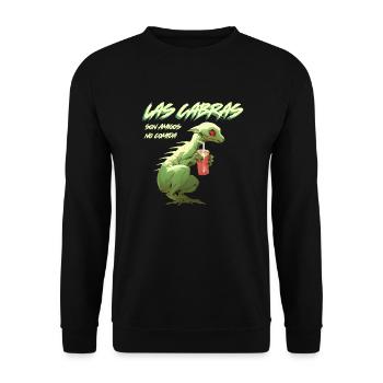 Las Cabras Son Amigos No Comida - Unisex Sweatshirt - black - Front - Alina (178cm) & Michal (187cm)