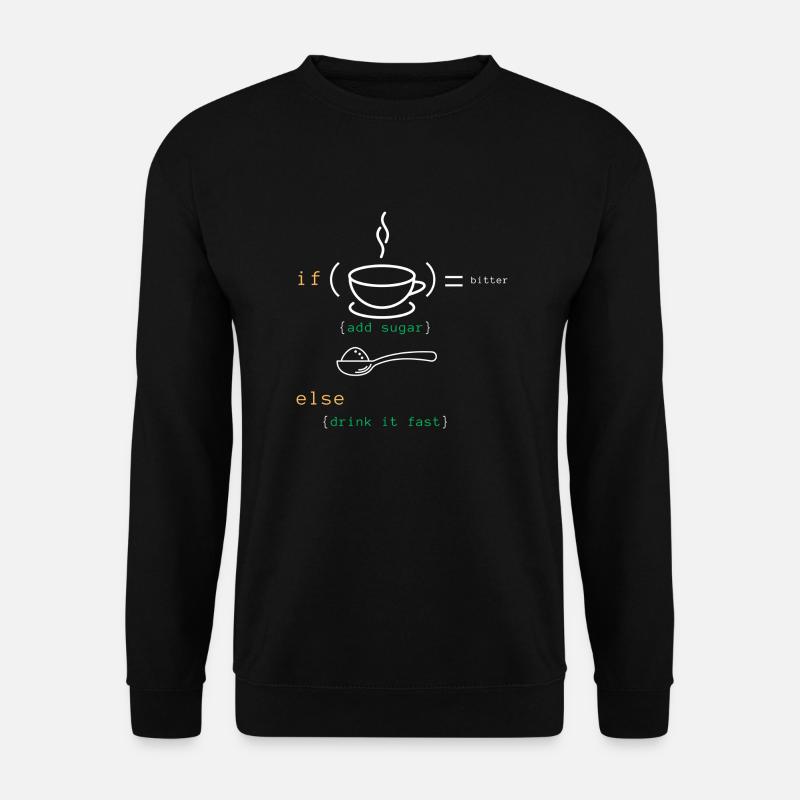Code Coffee T-shirt - Unisex Sweatshirt - black