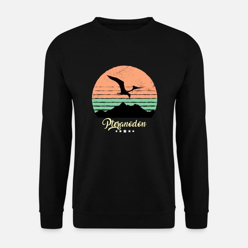 Flugsaurier Pteranodon Vintage Dinosaurier Retro - Unisex Pullover - Schwarz