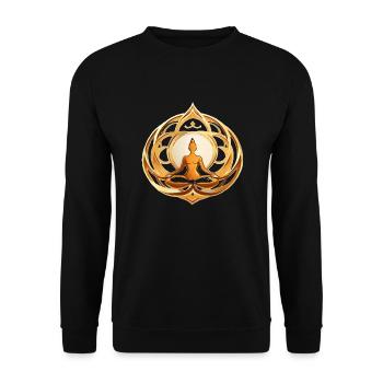 Yoga - Feel the Spirit - Unisex Pullover - Schwarz - Vorne - Alina (178cm) & Michal (187cm)