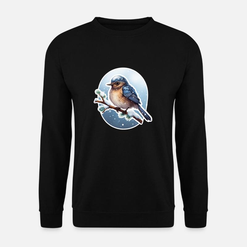 Wintervogel Schnee - Unisex Pullover - Schwarz