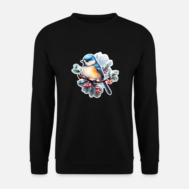Blue in winter - Unisex Sweatshirt - black