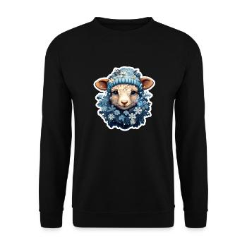 Moutons d’hiver - Sweat-shirt Unisexe - noir - Devant - Alina (178cm) & Michal (187cm)