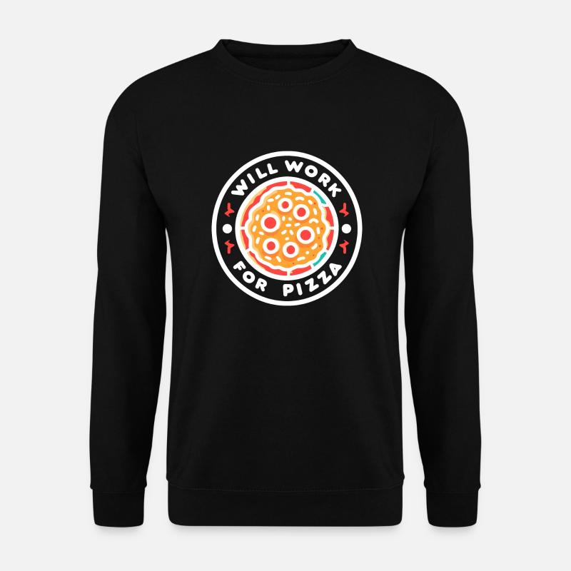 Funktioniert für Pizza - Unisex Pullover - Schwarz