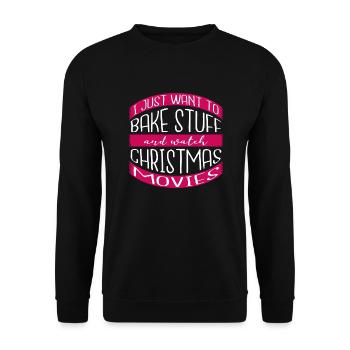 quotes baking bread baker cool quote baked happy - Unisex Sweatshirt - black - Front - Alina (178cm) & Michal (187cm)