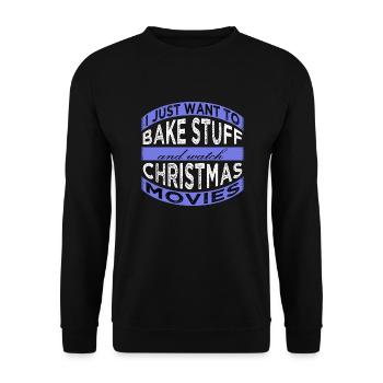 Comic Dino Under The Tree Sayings Baker Appeal - Unisex Sweatshirt - black - Front - Alina (178cm) & Michal (187cm)