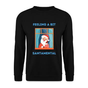Feeling a bit santamental - Unisex Sweatshirt - black - Front - Alina (178cm) & Michal (187cm)
