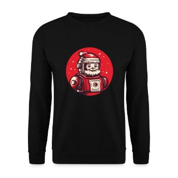 Robo-Santa: Festive Android - Unisex Sweatshirt - black - Front - Alina (178cm) & Michal (187cm)