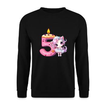Birthday birthday party birthday gift born - Unisex Sweatshirt - black - Front - Alina (178cm) & Michal (187cm)