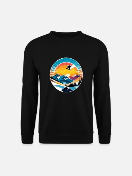 Snowboarding, snow and skiing - Unisex Sweatshirt - black