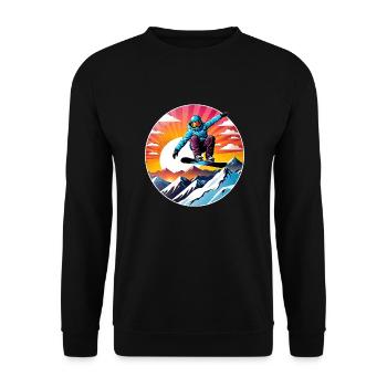 snowboard neige et ski - Sweat-shirt Unisexe - noir - Devant - Alina (178cm) & Michal (187cm)