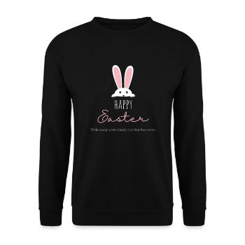 Pâques - Sweat-shirt Unisexe - noir - Devant - Alina (178cm) & Michal (187cm)