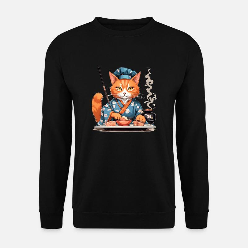 Sushi Cat - Unisex Sweatshirt - black
