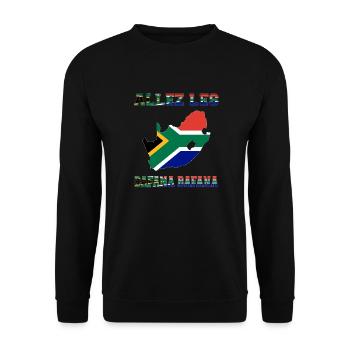 Allez LES BAFANA BAFANA Maillot de Pied - Sweat-shirt Unisexe - noir - Devant - Alina (178cm) & Michal (187cm)