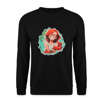 Mrs. Soline lolilol - Unisex Sweatshirt - black - Front - Alina (178cm) & Michal (187cm)
