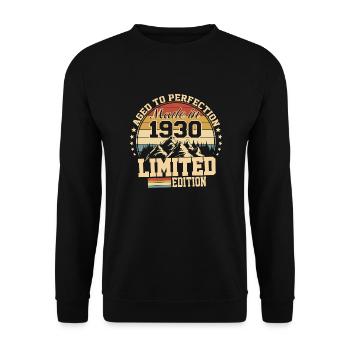 1930 anniversaire 1930 né en 1930 anniversaire - Sweat-shirt Unisexe - noir - Devant - Alina (178cm) & Michal (187cm)