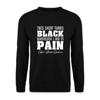 This Motive turns black whenever I'm in pain - Unisex Sweatshirt - black - Front - Alina (178cm) & Michal (187cm)