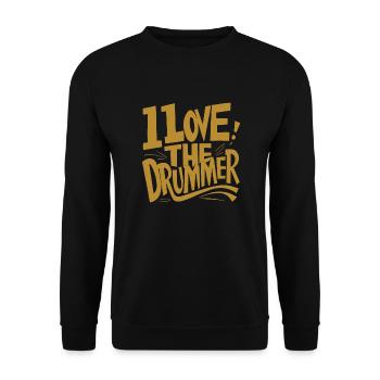 J’adore le batteur - j’adore la batterie - Sweat-shirt Unisexe - noir - Devant - Alina (178cm) & Michal (187cm)