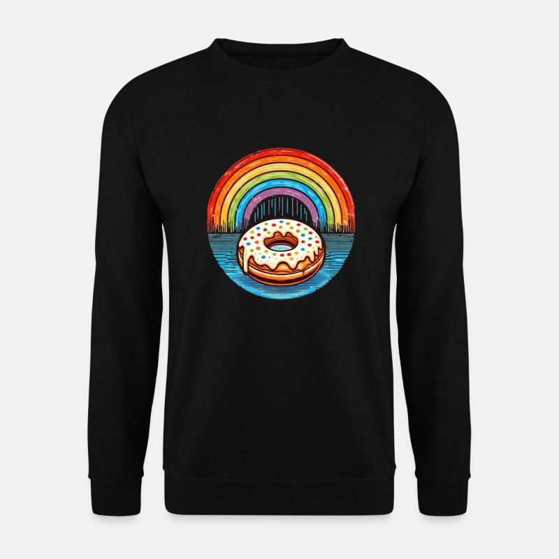Rainbow Donut - Unisex Sweatshirt - black