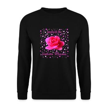 Dearest Mama Rose - Unisex Sweatshirt - black - Front - Alina (178cm) & Michal (187cm)