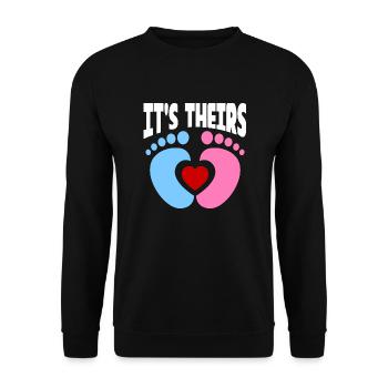 It's theirs Surrogate Mom - Unisex Pullover - Schwarz - Vorne - Alina (178cm) & Michal (187cm)