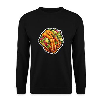 Tacoburger - Sweat-shirt Unisexe - noir - Devant - Alina (178cm) & Michal (187cm)