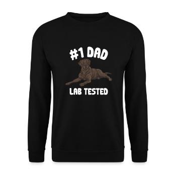 Chien Labrador Retriever brun chocolat - Sweat-shirt Unisexe - noir - Devant - Alina (178cm) & Michal (187cm)