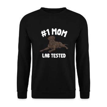 Chien Labrador Retriever brun chocolat - Sweat-shirt Unisexe - noir - Devant - Alina (178cm) & Michal (187cm)