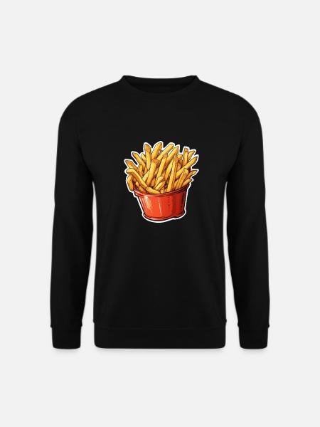 Portion of French fries - Unisex Sweatshirt - black