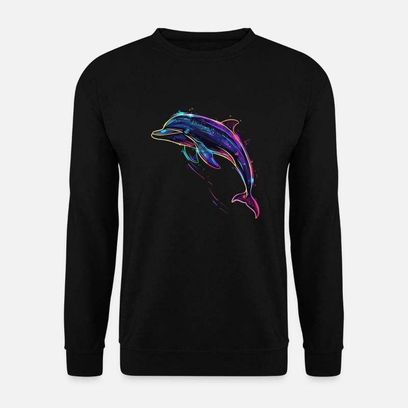 Delfin - Unisex Pullover - Schwarz