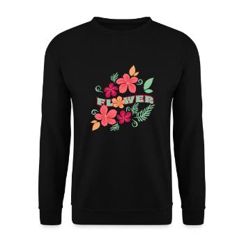 Flower - Sweat-shirt Unisexe - noir - Devant - Alina (178cm) & Michal (187cm)