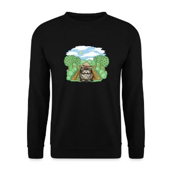 Farm Cat Cats Gardener Hobby Gardener - Unisex Sweatshirt - black - Front - Alina (178cm) & Michal (187cm)