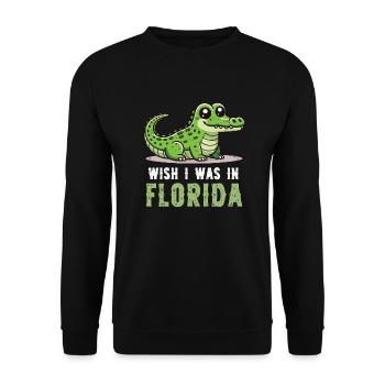 J’aimerais être dans le parc national des Everglades en Floride - Sweat-shirt Unisexe - noir - Devant - Alina (178cm) & Michal (187cm)