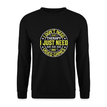 Gamer Jeu En Ligne Jeux Sur Ordinateur Arcade Neon - Sweat-shirt Unisexe - noir - Devant - Alina (178cm) & Michal (187cm)