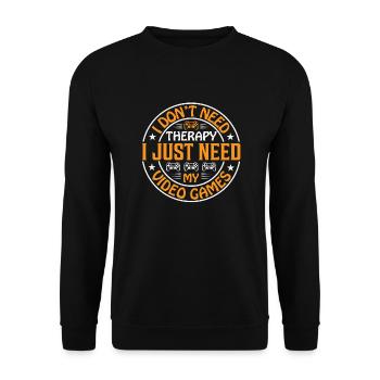 Gamer Jeu En Ligne Jeux Sur Ordinateur Arcade Neon - Sweat-shirt Unisexe - noir - Devant - Alina (178cm) & Michal (187cm)
