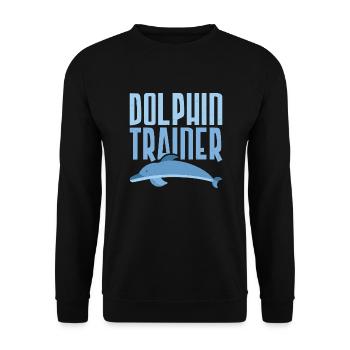 Dolphin Trainer Beach Vacation Marine Biology - Unisex Sweatshirt - black - Front - Alina (178cm) & Michal (187cm)