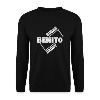 Cadeau pour Benito - Sweat-shirt Unisexe - noir - Devant - Alina (178cm) & Michal (187cm)