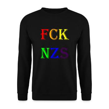 fcknzs - Unisex Pullover - Schwarz - Vorne - Alina (178cm) & Michal (187cm)