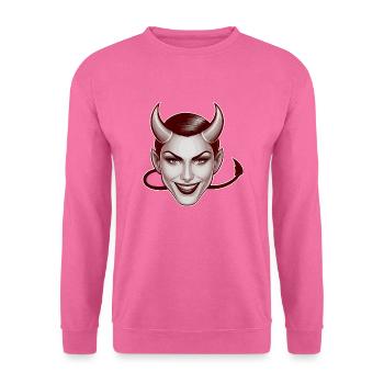 mischievous woman - Sweat-shirt Unisexe - rose - Devant