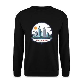 Atlanta Georgia Geschenkidee - Unisex Pullover - Schwarz - Vorne - Alina (178cm) & Michal (187cm)