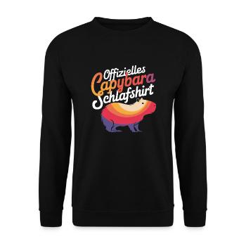 Capybara Capybara Animal rongeur - Sweat-shirt Unisexe - noir - Devant - Alina (178cm) & Michal (187cm)