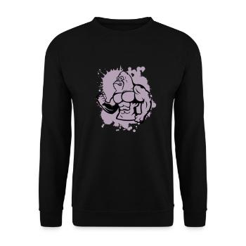 Gorilla Strong Animal - Unisex Sweatshirt - black - Front - Alina (178cm) & Michal (187cm)