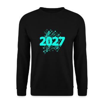 2027 - Unisex Sweatshirt - black - Front - Alina (178cm) & Michal (187cm)