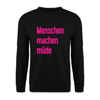 Les gens vous fatiguent - Drôle de dicton - Sweat-shirt Unisexe - noir - Devant - Alina (178cm) & Michal (187cm)