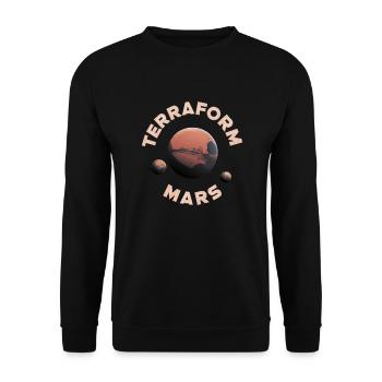 Mars Planète Planète Système Solaire - Sweat-shirt Unisexe - noir - Devant - Alina (178cm) & Michal (187cm)