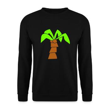 Palme Insel Baum Strand Urlaub Kokosnuss Meer Cool - Sweat-shirt Unisexe - noir - Devant - Alina (178cm) & Michal (187cm)