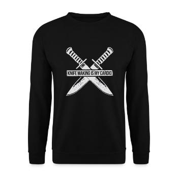 Precision and power in the art of blacksmithing - Unisex Sweatshirt - black - Front - Alina (178cm) & Michal (187cm)